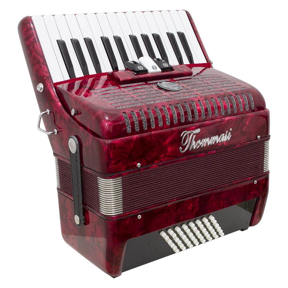 Acordeon 48 Baixos 26 Teclas TA 4803 Vermelho Thommasi